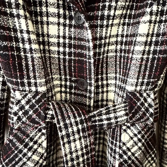 Vintage BCBG MAX AZRIA Tie Front Wool Blend Coat size S