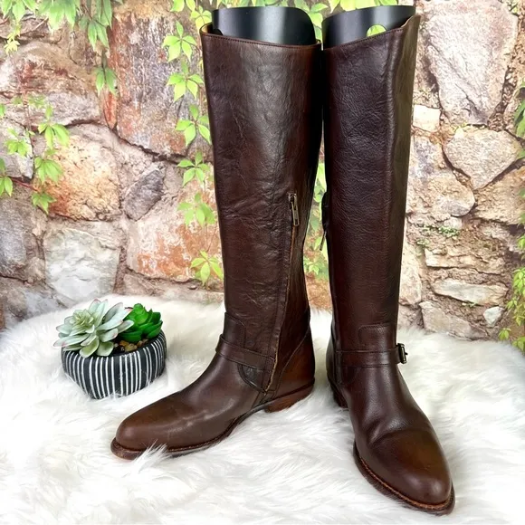 VINTAGE FRYE Tall Brown Riding Boots, 6M