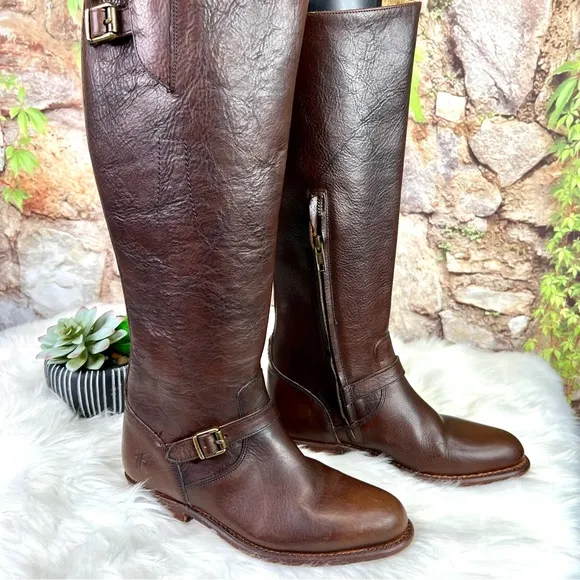 VINTAGE FRYE Tall Brown Riding Boots, 6M