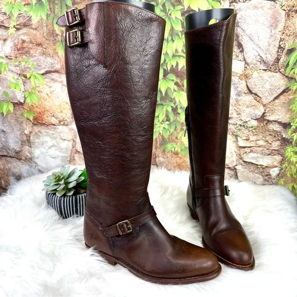 VINTAGE FRYE Tall Brown Riding Boots, 6M