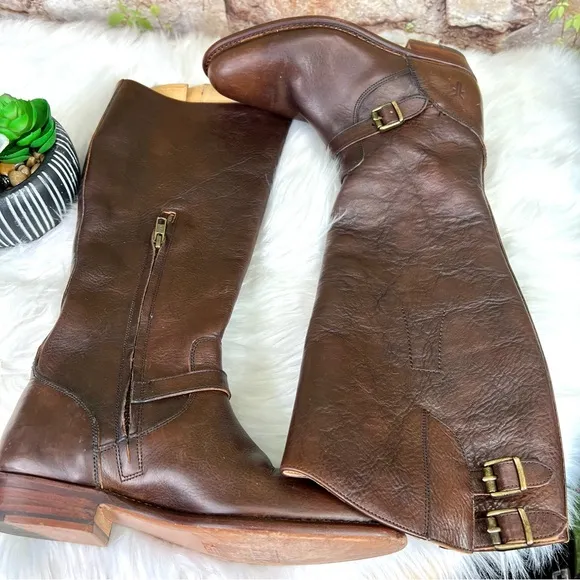 VINTAGE FRYE Tall Brown Riding Boots, 6M