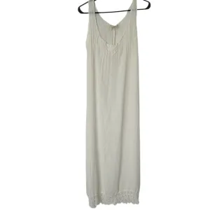 Vintage G. S. Towson &amp; Co. Cream long camisole dress /nightgown Sz M/L