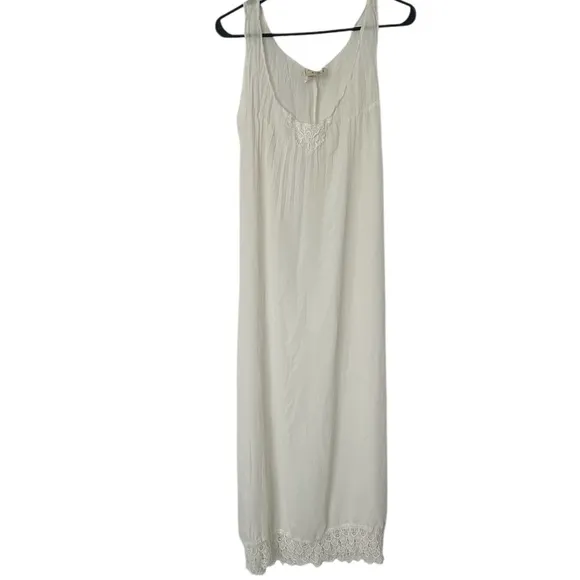 Vintage G. S. Towson &amp; Co. Cream long camisole dress /nightgown Sz M/L