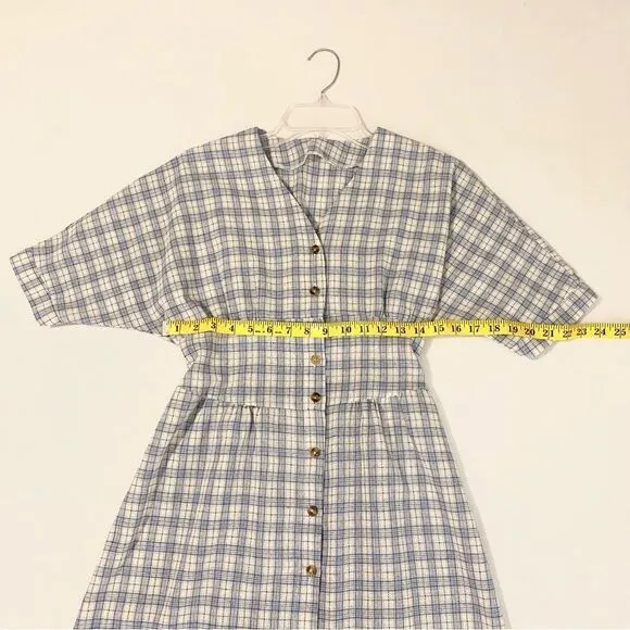 VINTAGE handmade plaid country farm dress.