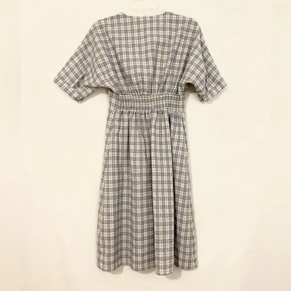 VINTAGE handmade plaid country farm dress.