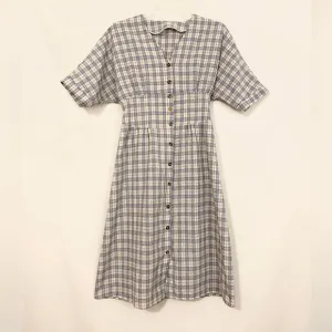 VINTAGE handmade plaid country farm dress.