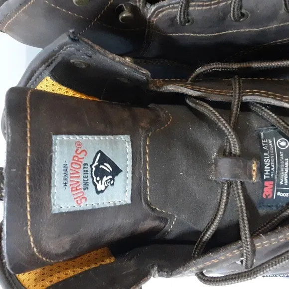 Vintage Herman survivors men's Denver waterproof work boots steel toe men's 13