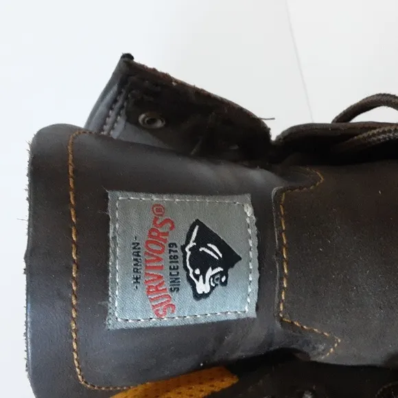 Vintage Herman survivors men's Denver waterproof work boots steel toe men's 13