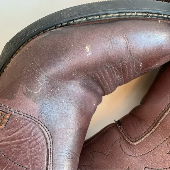 Vintage Long Haul Brown Leather Boots SZ 11M Made in USA