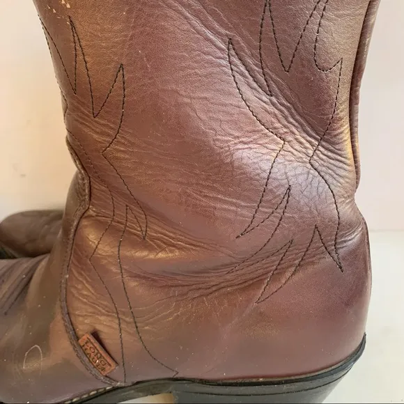 Vintage Long Haul Brown Leather Boots SZ 11M Made in USA