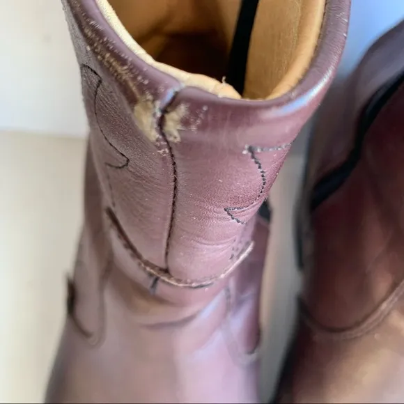 Vintage Long Haul Brown Leather Boots SZ 11M Made in USA