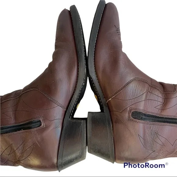 Vintage Long Haul Brown Leather Boots SZ 11M Made in USA