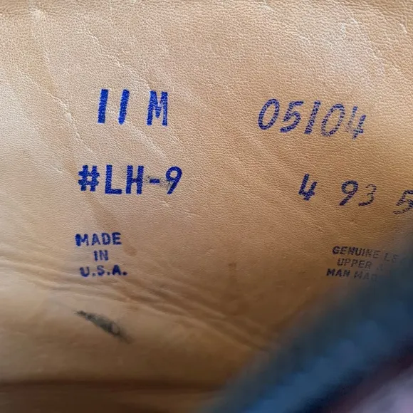 Vintage Long Haul Brown Leather Boots SZ 11M Made in USA