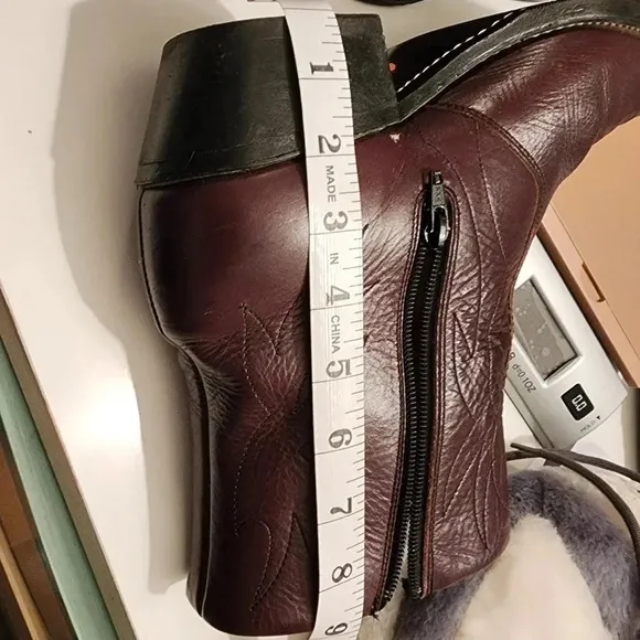 Vintage Long Haul  Leather Oil-Resistant Cowboy Ankle Boots Size 9 Side Zipper