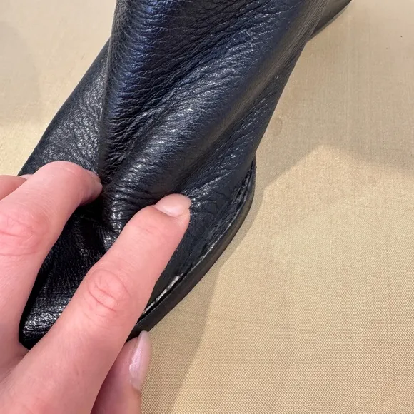 Vintage Miu Miu Black‎ Long Leather Boots. Size 36.