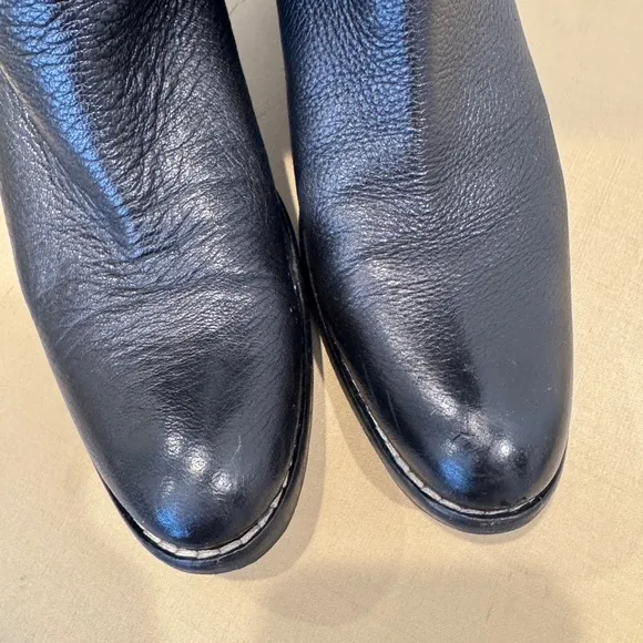 Vintage Miu Miu Black‎ Long Leather Boots. Size 36.