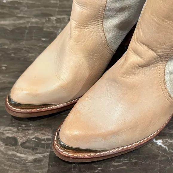 Vintage Nobil’s Leather and Suede Knee High Fold Over Western Boots