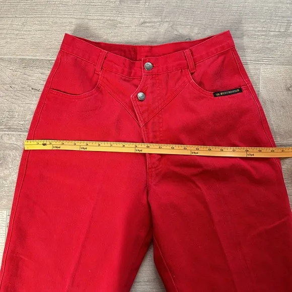 Vintage Red Rockies w/ Double Button Zig Zag Pattern