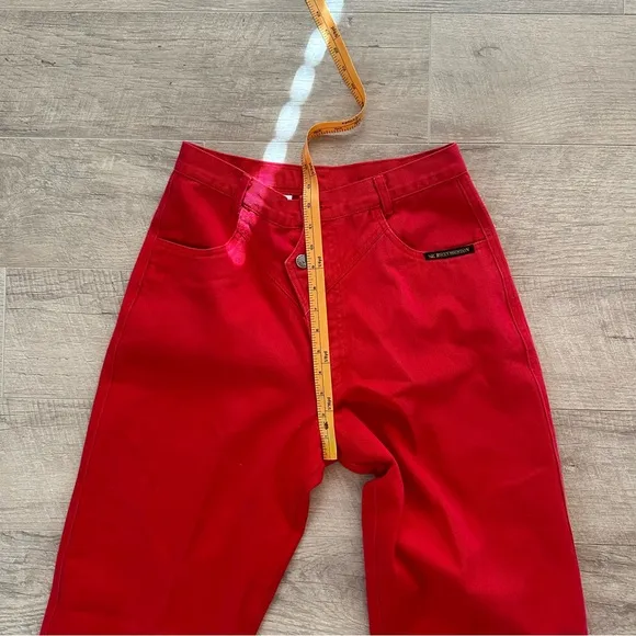 Vintage Red Rockies w/ Double Button Zig Zag Pattern