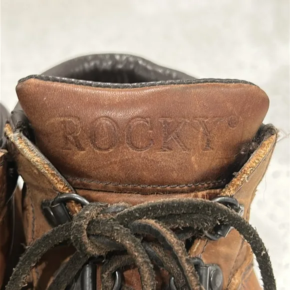 Vintage Rocky Outback Brown Leather Lace Up Gore-Tex Hiking Boots - M 6.5/W 8.5