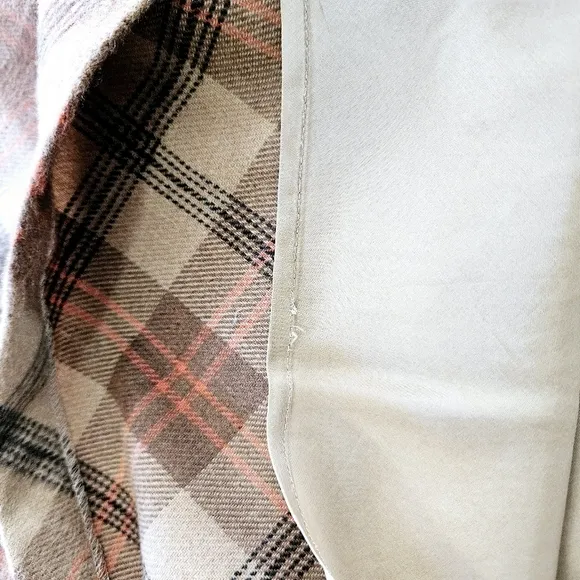 Vintage Soft Wool Brown Tartan Plaid High Waisted A-Line Midi Blanket Skirt M