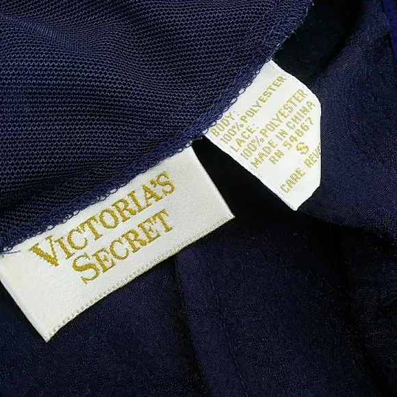 Vintage Victoria Secret Gold Label Plum Lingerie Long Slip Lace Dress Style Y2K