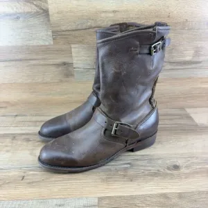 Vintage Women's Sz 7.5 Shoe Company Short Bootie Leather Biker Riding Wo…