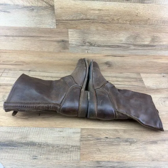 Vintage Women's Sz 7.5 Shoe Company Short Bootie Leather Biker Riding Wo…
