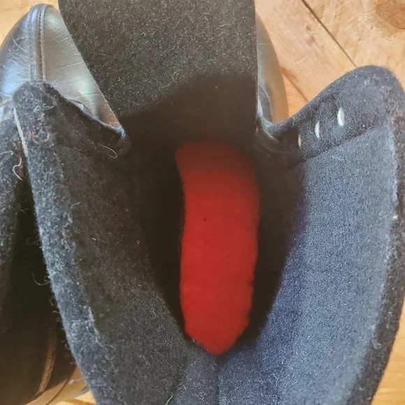 Vintage Wool Felt 1940s Boots - Step a Long Sole Men's size 7