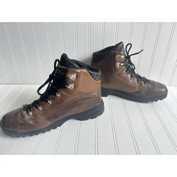 vintage Y2K brown Nike ACG hiking walking boots leather sport lace up 9.5 M