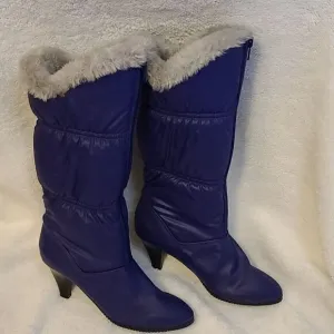 Vintage 1980's Danelle high heel fur lined boots