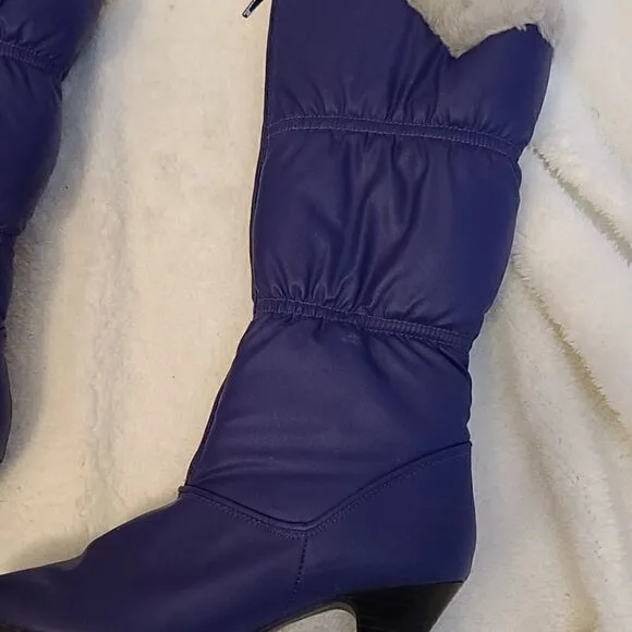 Vintage 1980's Danelle high heel fur lined boots