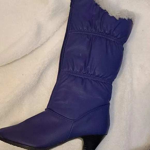 Vintage 1980's Danelle high heel fur lined boots