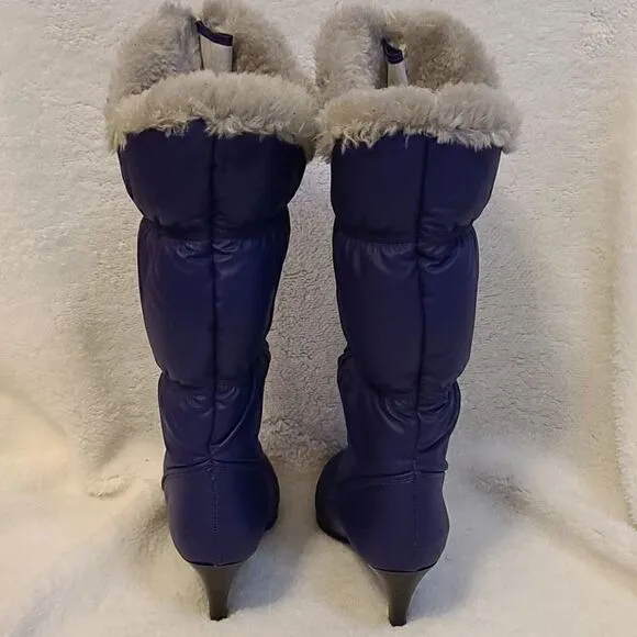 Vintage 1980's Danelle high heel fur lined boots