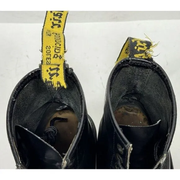 Vintage Dr. Martens 1460 Men’s 8 US Black Leather Combat Boots Made In England