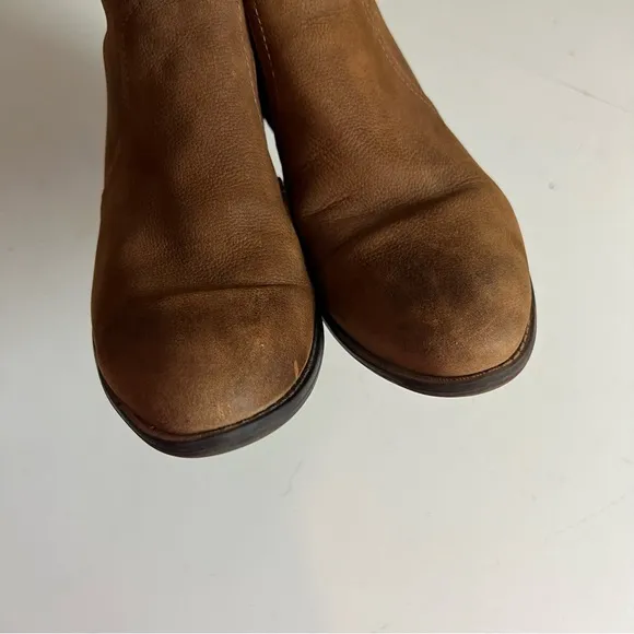 VIONIC- Brown Water Resistant Nubuck Leather Raina Ankle Boots Zip