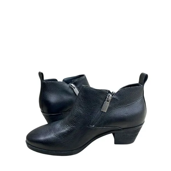 Vionic Cecily Ankle Bootie Boots Stack Heel 2&quot; Arch Support Comfort, Size‎ 7.5