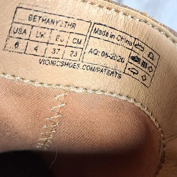 Vionic Joy Bethany Leather Waterproof Side Zip Ankle Bootie Women's Sz 6 Beaver