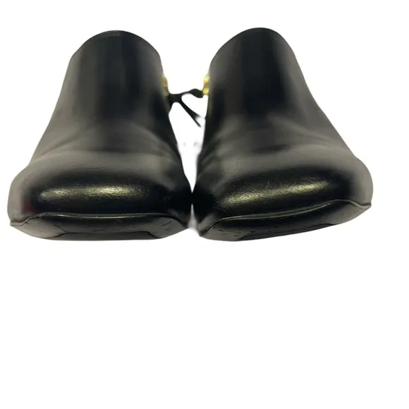 Vionic Linda Black Croc Leather Ankle Boots with Crocodile Back/Heel Size 6