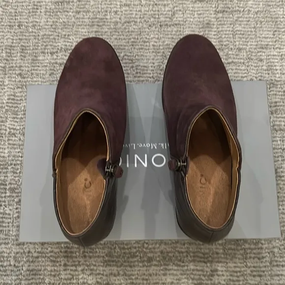 Vionic Marissa Water Repellent Suede Ankle Boots - Chocolate 8