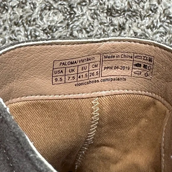 Vionic Paloma Wedge Ankle Boots Suede with Concealed Orthotic Arch Support 9.5​