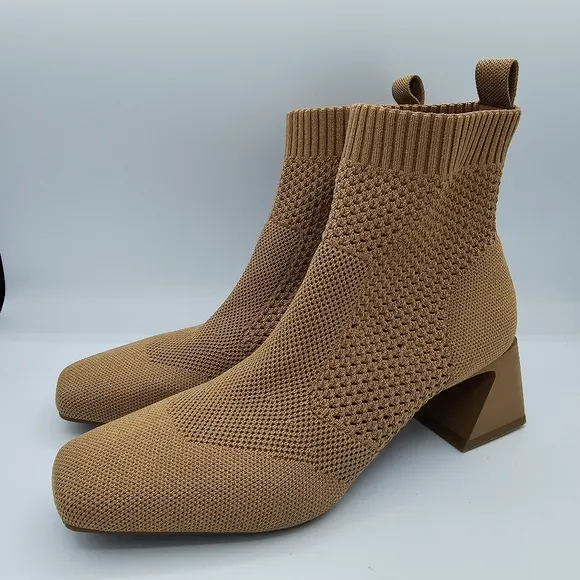 Vivaia Melissa Boots Square Toe Knit Perforated