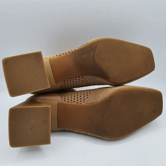 Vivaia Melissa Boots Square Toe Knit Perforated