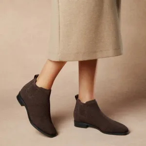 Vivaian Square-Toe Water-Repellent Ankle Boots (Ryan Pro) NWOT