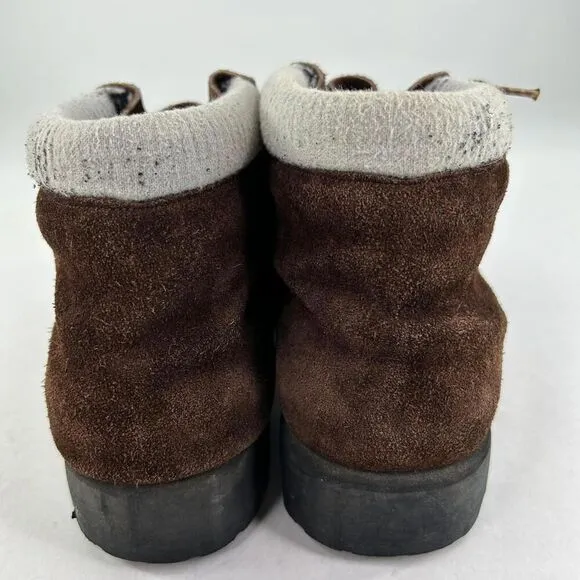 VTG Red Wing Women's Brown Suede Boots US 8 Mountaineering Lace-Up Hiking Boot