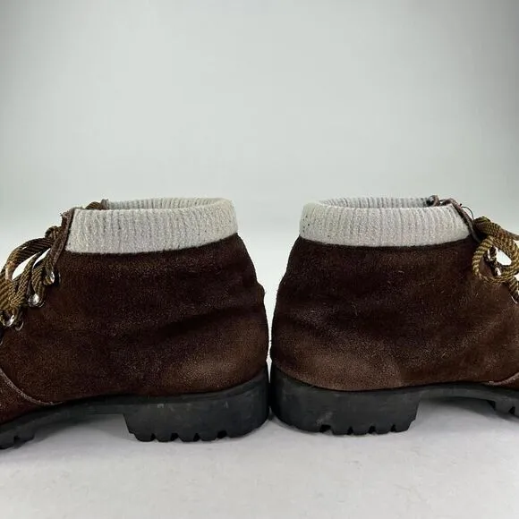 VTG Red Wing Women's Brown Suede Boots US 8 Mountaineering Lace-Up Hiking Boot