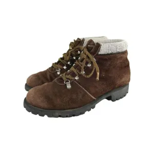 VTG Red Wing Women's Brown Suede Boots US 8 Mountaineering Lace-Up Hiking Boot