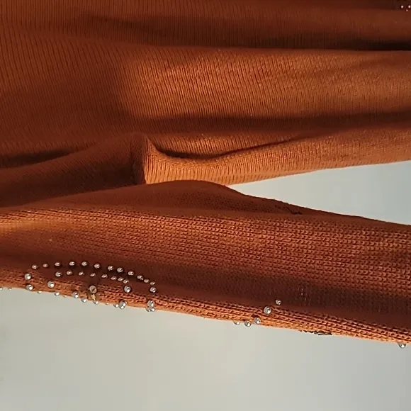VTG Victoria Barbour Cowl Neck  Embellished Sweater SZ: L
