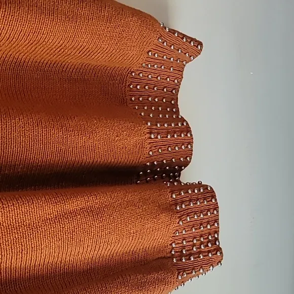 VTG Victoria Barbour Cowl Neck  Embellished Sweater SZ: L