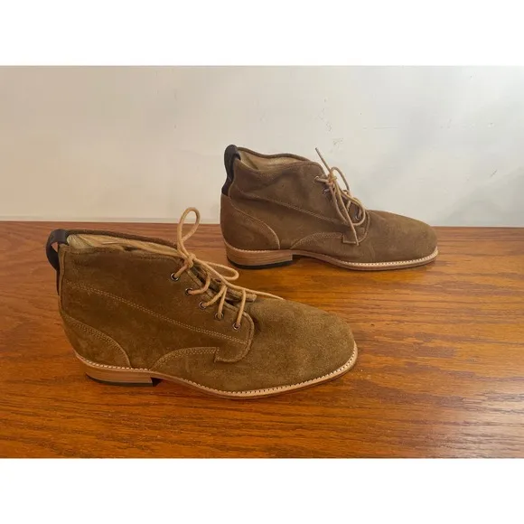 Warfield &amp; Grand Suede Leather Chukka Ankle Boots Shoes Brown 8 Canyon Lace Up